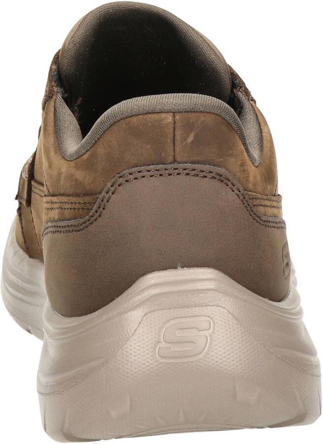 Skechers Hands Free Slip-ins Relaxed Fit Decklan leren instappers met profielzool bruin - Foto 2