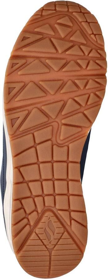 Skechers Hands Free Slip-Ins Uno imitatieleren sneakers met logo donkerblauw - Foto 3