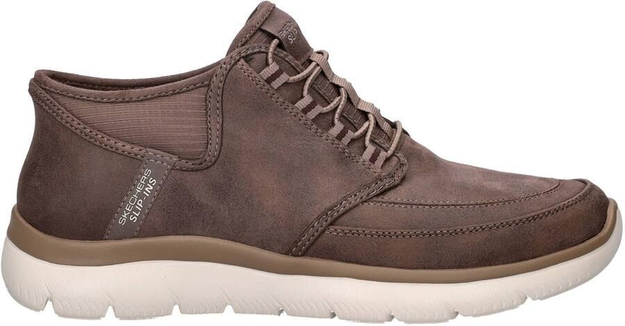 Skechers Hands Free Slip-Ins veterboots met profielzool bruin