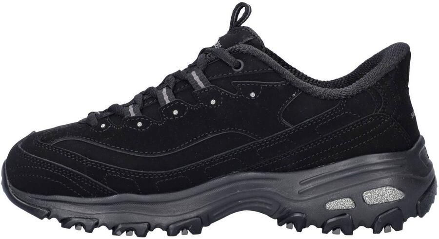 Skechers Hands Free Sip-Ins D'Lites chunky suède sneakers zwart - Foto 3