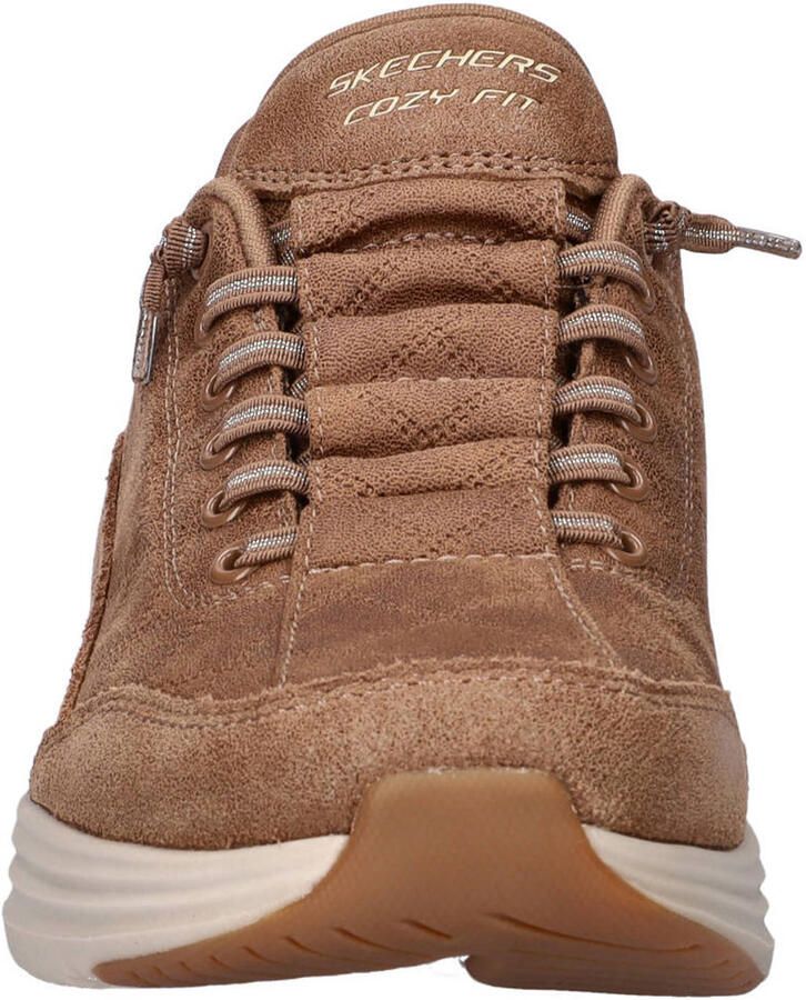 Skechers imitatieleren sneakers cognac - Foto 2