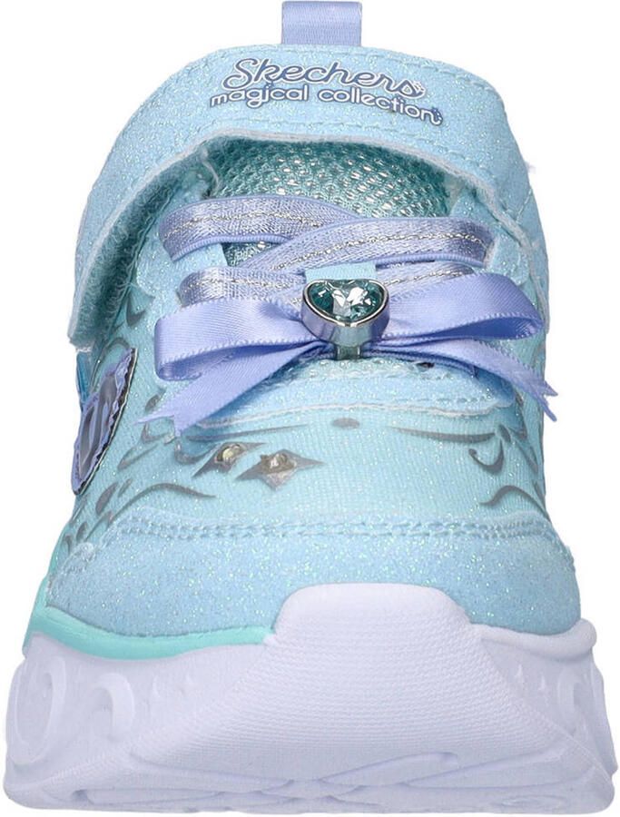 Skechers imitatieleren sneakers met glitters en lichtjes lichtblauw - Foto 2