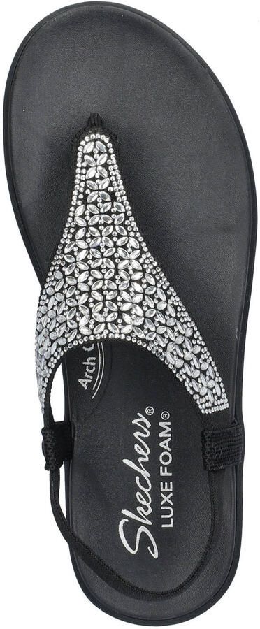Skechers Meditation Luxe sandalen met strass steentjes zwart - Foto 2