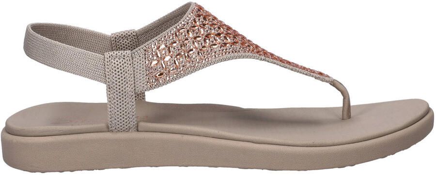 Skechers Meditation Luxe sandalen taupe