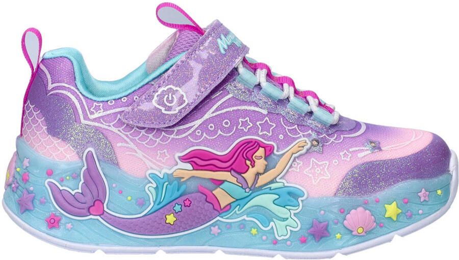 Skechers S Lights Mermaid Dreams sneakers met lichtjes lila