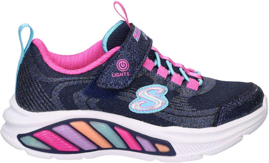 Skechers S-Lights sneakers met lichtjes blauw roze