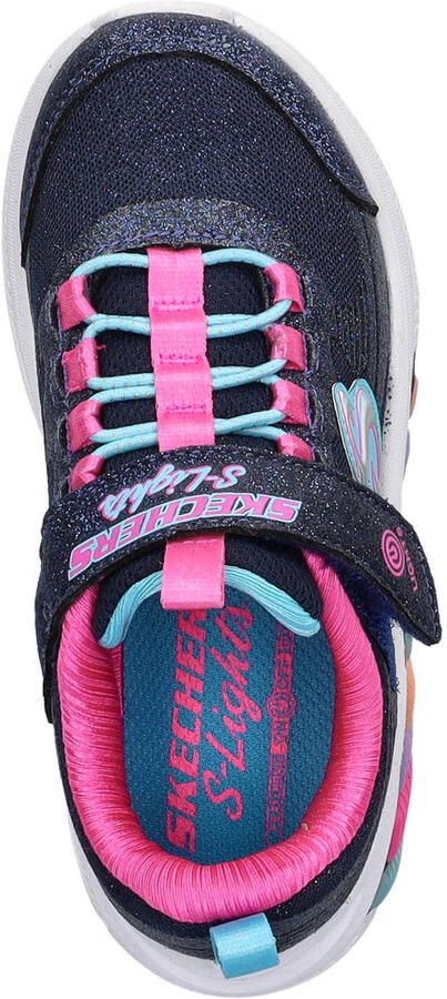 Skechers S-Lights sneakers met lichtjes blauw roze - Foto 3