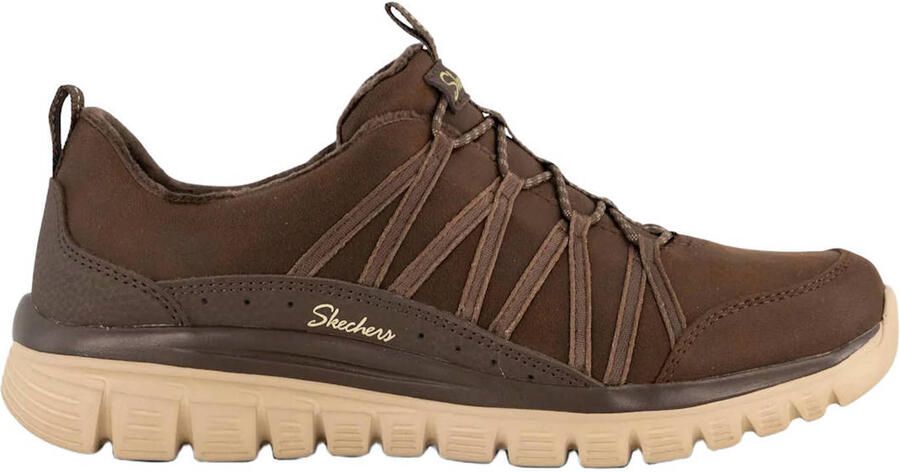 Skechers damessneaker donkerbruin Graceful Cozy Hug 100889 CHOC