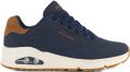 Skechers Sneakers UNO-SUITED ON AIR vrijetijdsschoen lage schoen veterschoen met modieuze sleehak - Blauw