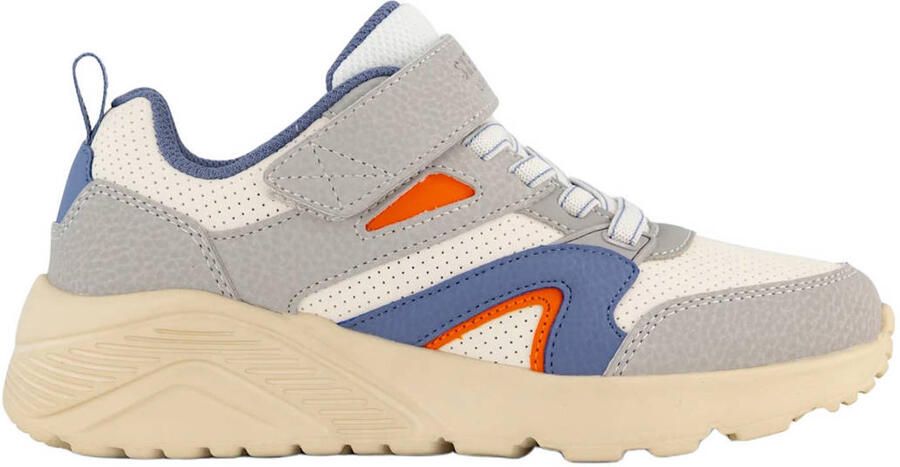 Skechers sneakers grijs blauw oranje