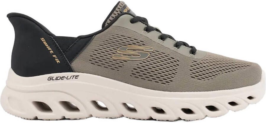 Skechers sneakers taupe zwart
