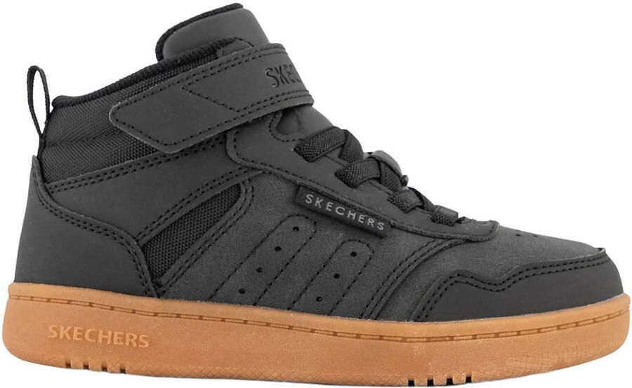 Skechers Quick Street City HI hoge jongens sneakers zwart Uitneembare zool