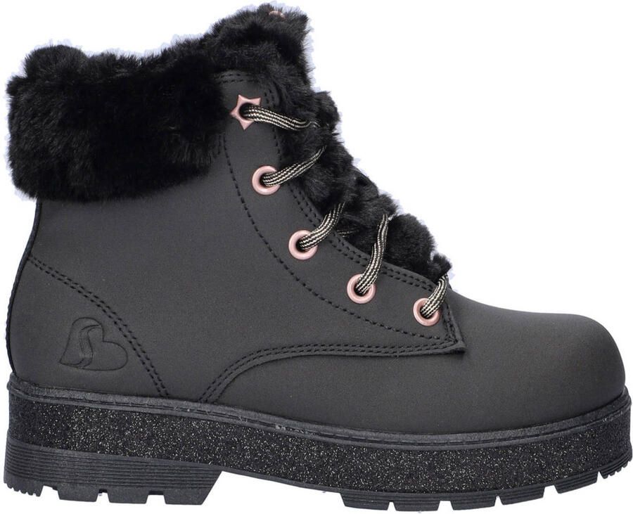Skechers Street Glitz gevoerde veterboots zwart