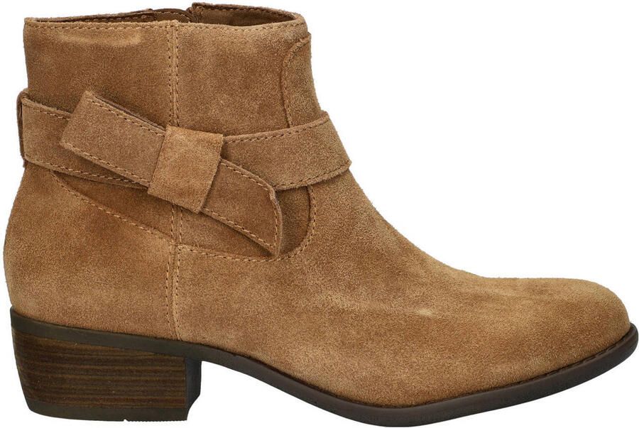 Skechers suède enkellaarzen cognac