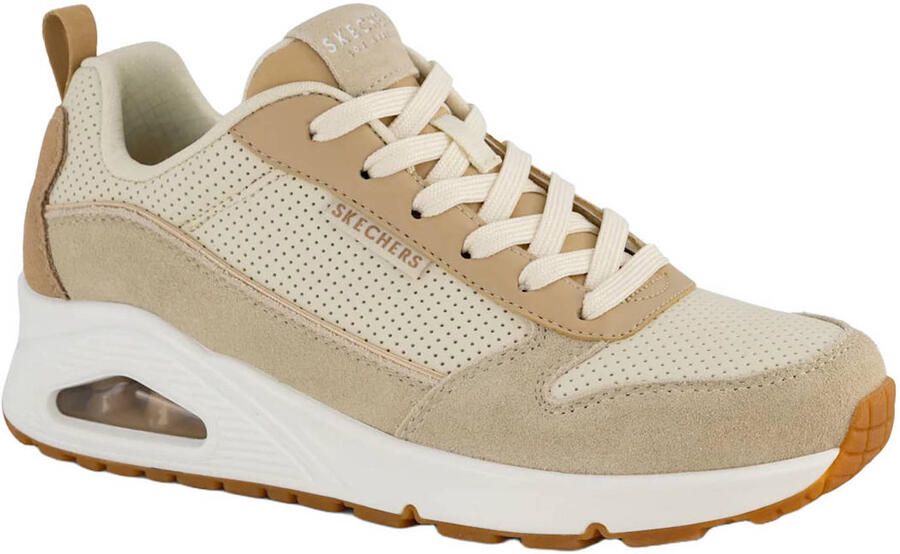 Skechers Uno Two Much Fun Dames Sneakers Taupe;Zand - Foto 3