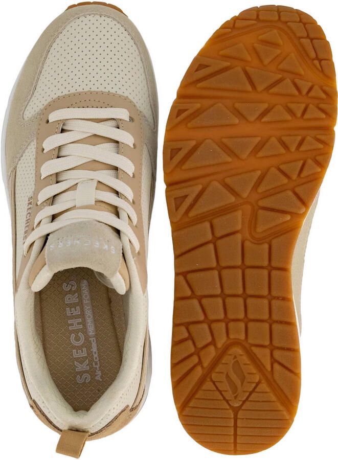 Skechers Uno Two Much Fun Dames Sneakers Taupe;Zand - Foto 2