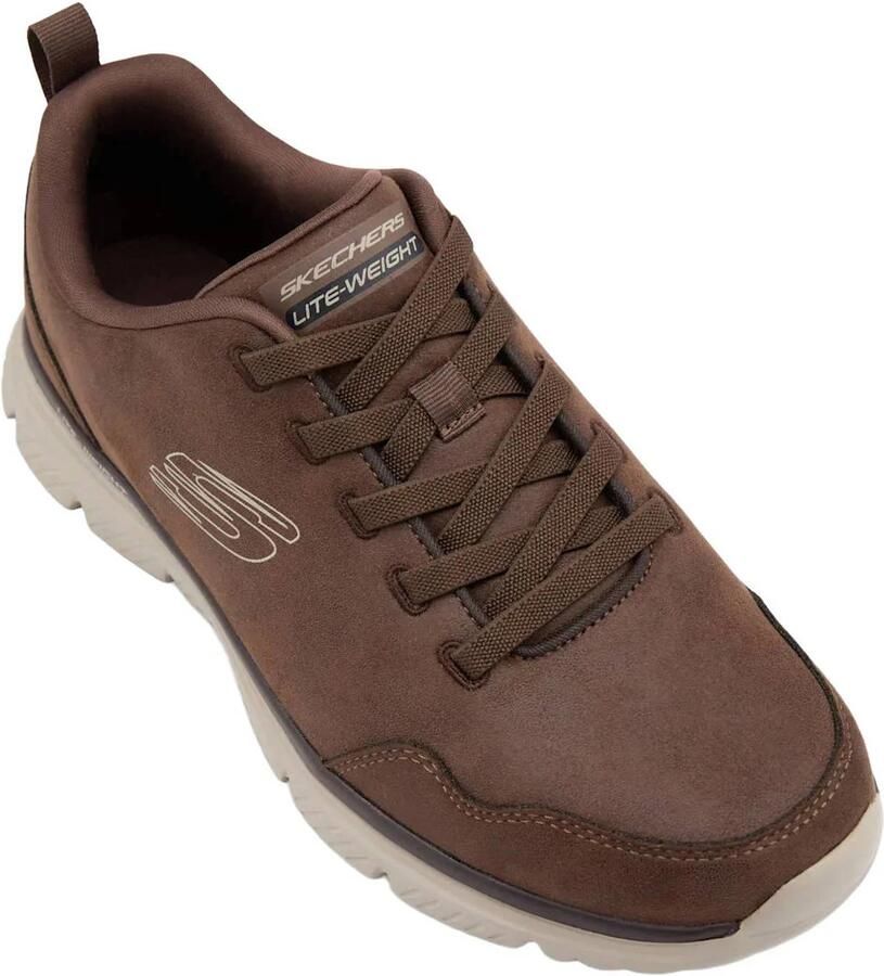 Skechers suèdelook sneakers met logo bruin - Foto 2