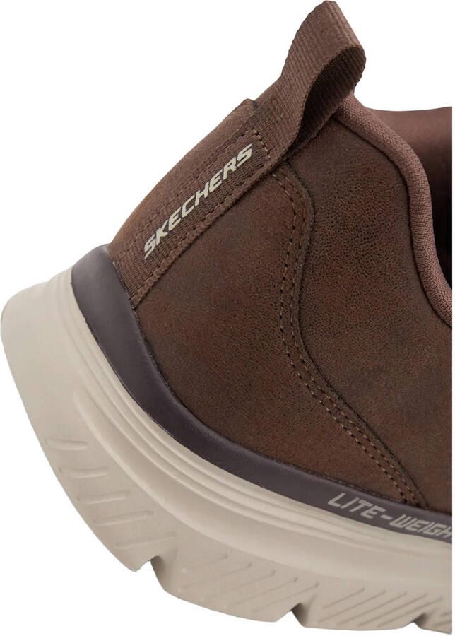 Skechers suèdelook sneakers met logo bruin