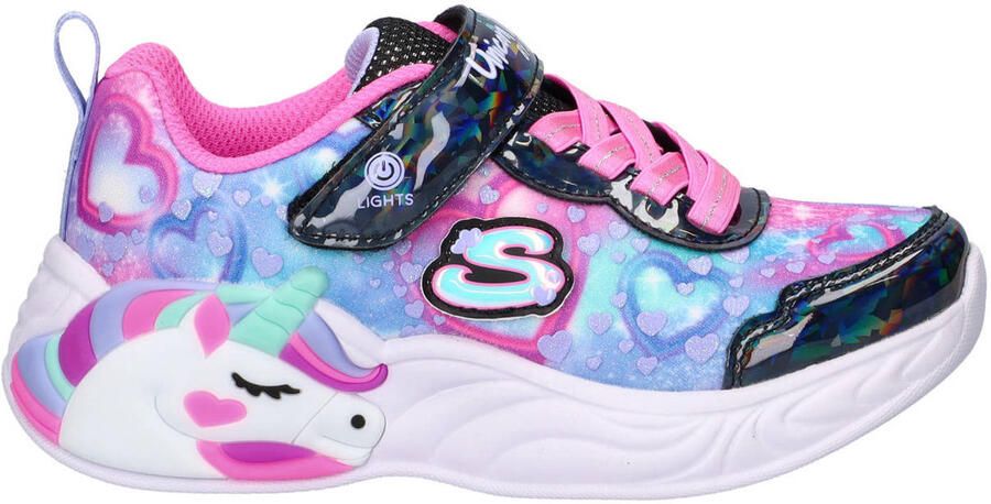 Skechers Unicorn Dreams sneakers met lichtjes blauw roze