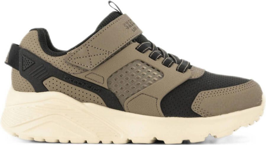 Skechers Uno Lite Klittenband Laag Donkerbruin