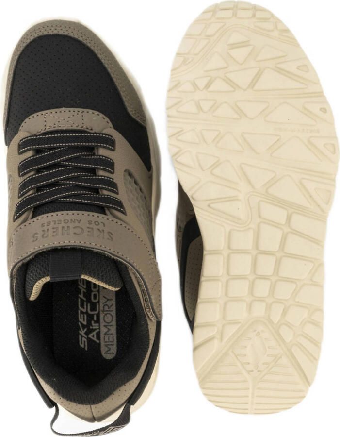 Skechers Uno Lite Klittenband Laag Donkerbruin