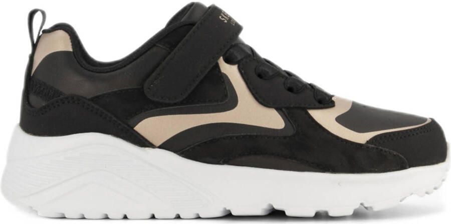 Skechers klittenbandschoen 310380L BKRG Uno Lite Metallic Burst Zwart Rose Goud - Foto 3