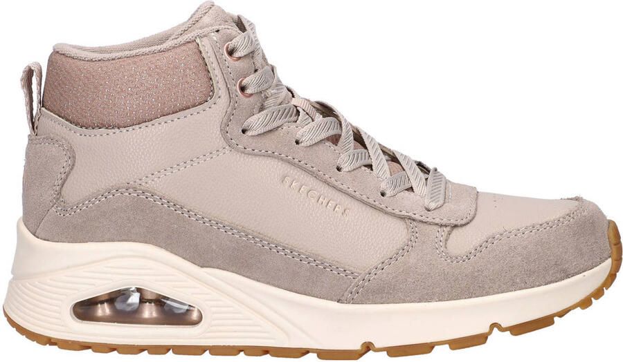 Skechers Uno Stacre Shine Dames Sneakers Beige