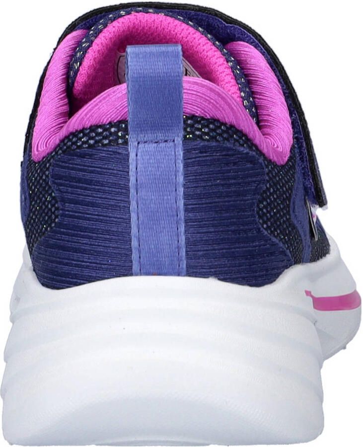 Skechers Wave 92 sneakers met glitters blauw roze - Foto 2