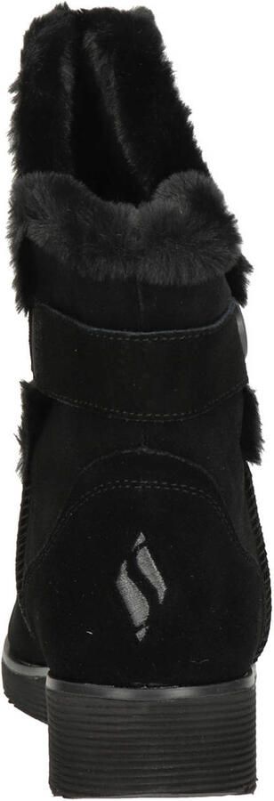 Skechers Wedge-Cozy Peak suède enkelboots zwart - Foto 3