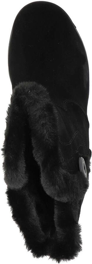 Skechers Wedge-Cozy Peak suède enkelboots zwart - Foto 2