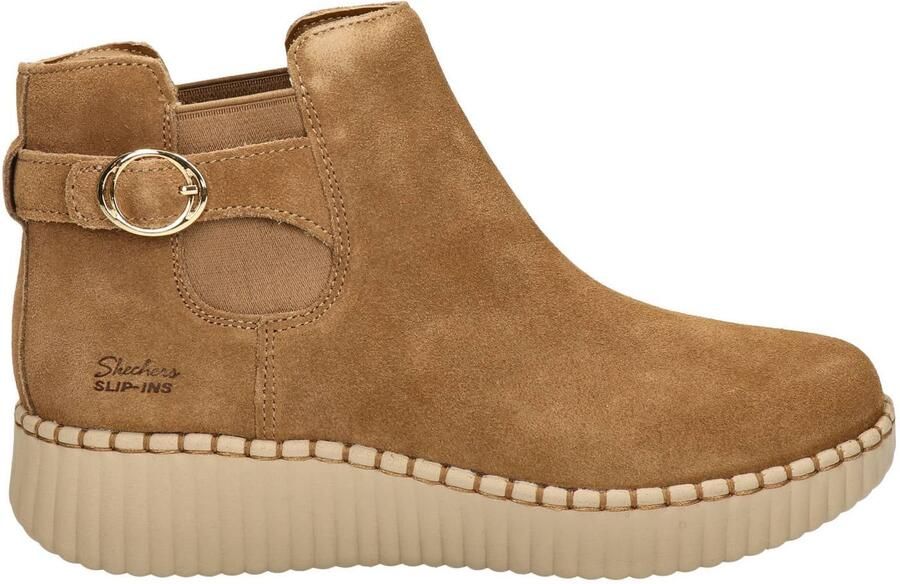 Skechers Wilshire BLVD suède enkelboots cognac