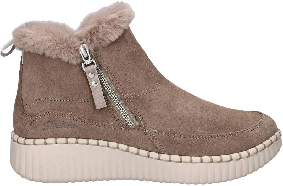 Skechers Wilshire Boulevard suède enkelboots taupe