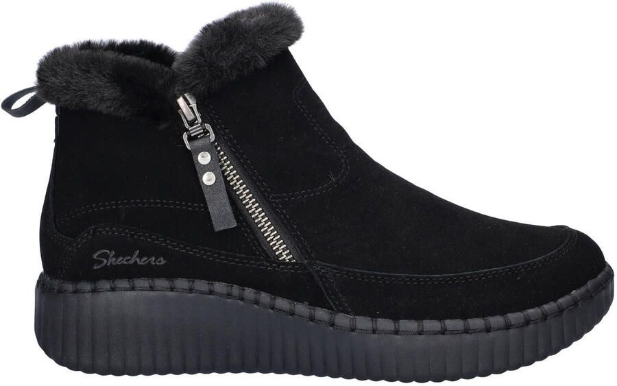 Skechers Wilshire Boulevard suède enkelboots zwart