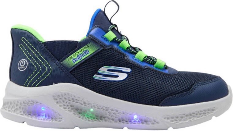 Skechers sneakers met lichtjes blauw