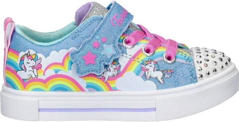 Skechers sneakers met lichtjes blauw roze
