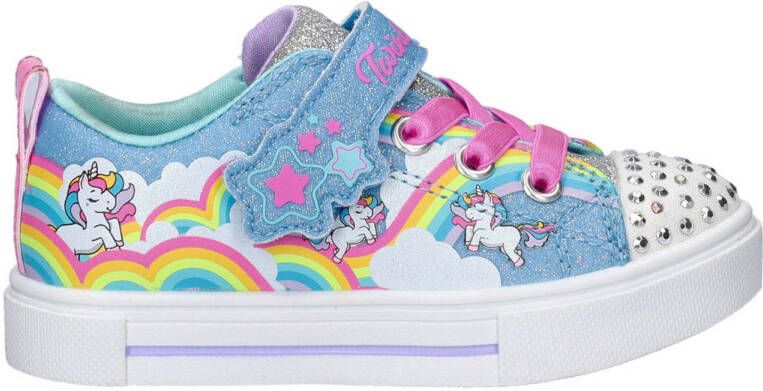 Skechers sneakers met lichtjes blauw roze