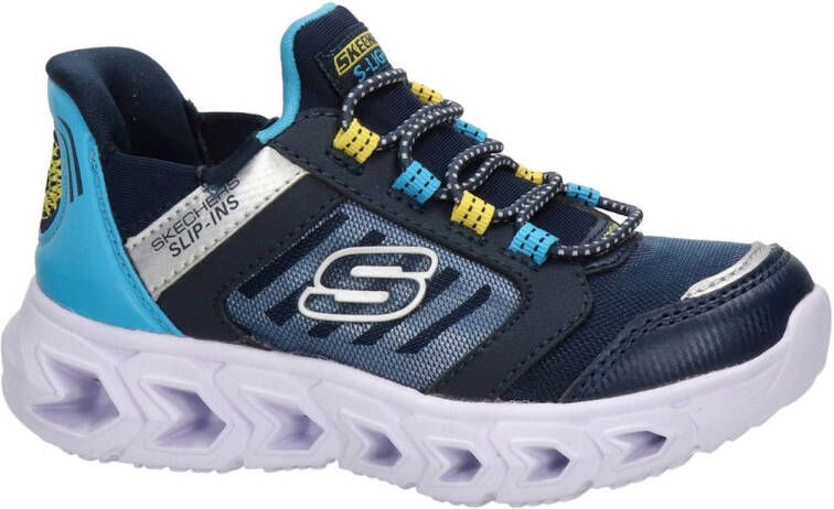 Skechers sneakers met lichtjes zwart blauw