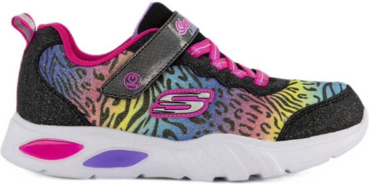 Skechers sneakers met lichtjes zwart multi