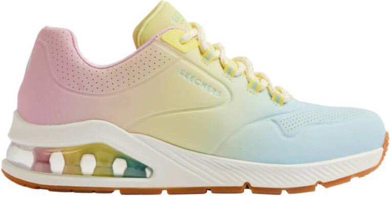 Skechers Sneakers UNO 2 OMBRE AWAY in heldere kleurcombinatie vrijetijdsschoen lage schoen veterschoen