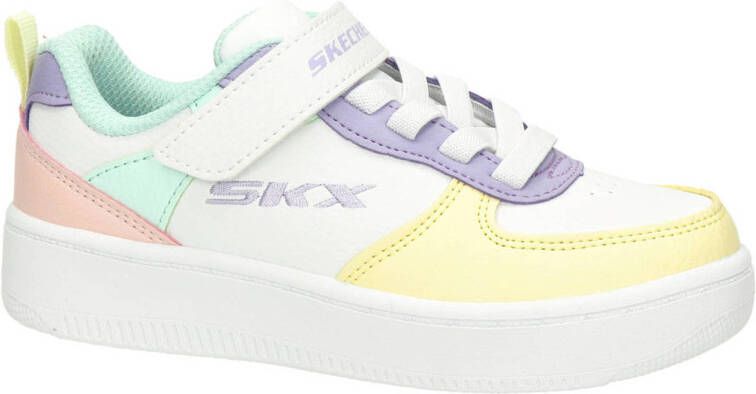 Skechers sneakers wit pastel Meisjes Imitatieleer Meerkleurig 35