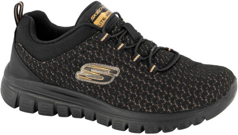 Skechers sneakers zwart goud