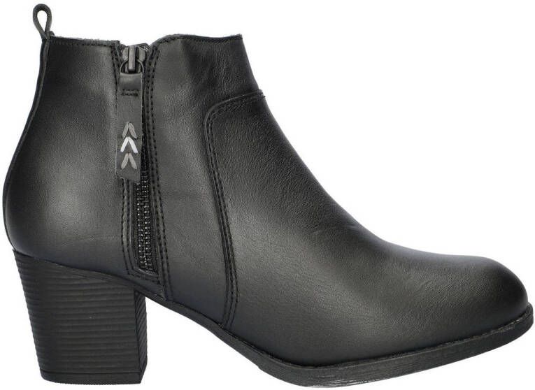 Skechers Taxi leren enkellaarzen zwart