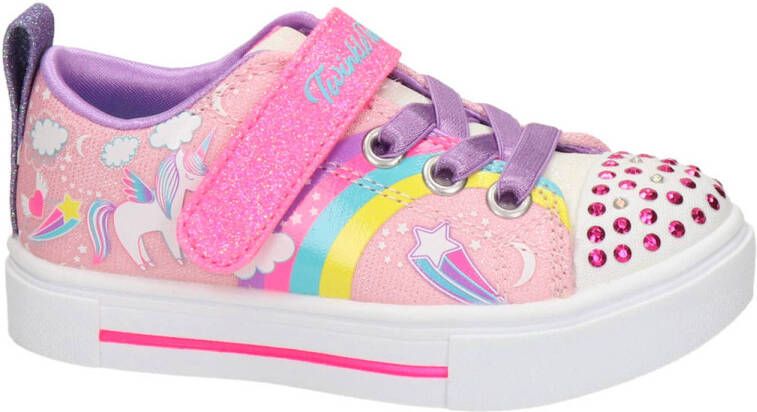 Skechers Twinkle Sparks sneakers met lichtjes roze