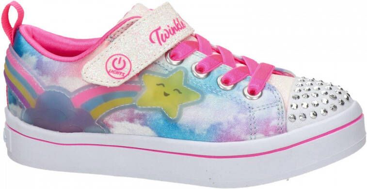 Skechers Twinkle Toes sneakers met lichtjes roze multi