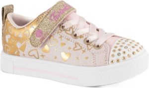 Skechers Twinkle Toes Sparks sneakers goud roze