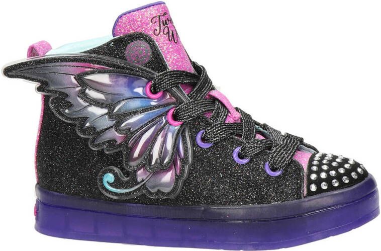 Skechers Twinkle Toes Twi-Lites 2.0 sneakers met lichtjes zwart paars Meisjes Textiel 27