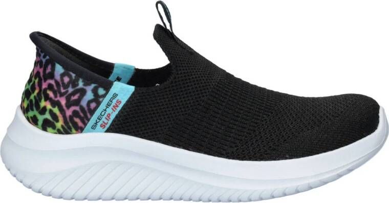 Skechers Ultra Flex 3.0 slip-on sneakers zwart Meisjes Textiel Meerkleurig 34