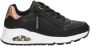 Skechers Uno chunky sneakers zwart Meisjes Imitatieleer Effen 32 - Thumbnail 1