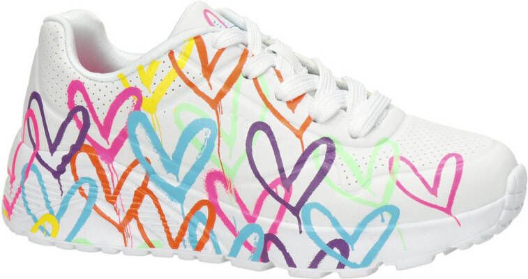 Skechers Uno Lite Spread The Love Meisjes Sneakers Wit Mutlicolour