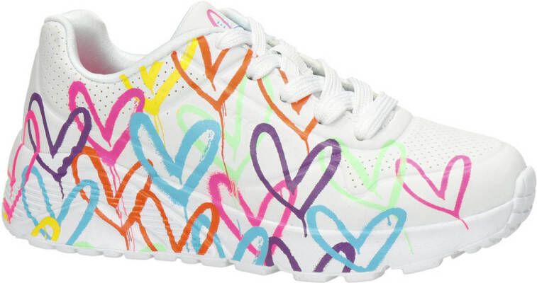 Skechers Uno Lite sneakers wit multi Meisjes Imitatieleer 31